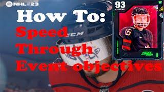 How To Speed Through Event Objectives | NHL 23 HUT