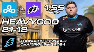 HeavyGod vs 9z (21-12) - MIRAGE - Thunderpick World Championship 2024 - CS2 DEMO POV