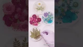 Flower Resin Coasters @Shreedhicrafts #art #diy #craft #customisedgifts