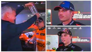 Lando Norris, Max Verstappen & Oscar Piastri Post Race Interview | Singapore GP24