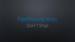 Fleetwood Mac Don't Stop Lyrics