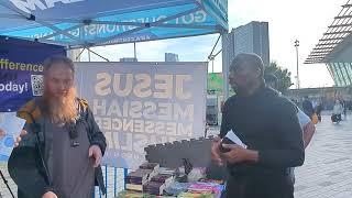 Angry Missionary Got Cooked! Yusuf & Visitor Speakers Corner Stratford Sam Dawah