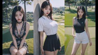 [4k AI 룩북] 부장님 졸졸 쫓아다니는 사원 골프웨어 룩북/The manager is chasing after the employee golf wear LOOKBOOK