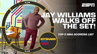 Max's Top 5 all-time NBA scorers list prompts JWill to walk off... | KJM