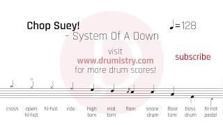 System Of A Down - Chop Suey! Drum Score