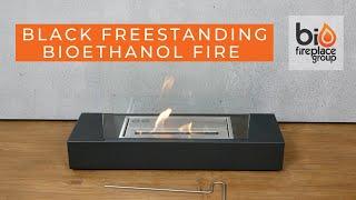 Freestanding Bioethanol Fireplace in Black | Bio Fireplace Group