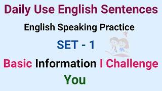 Daily Use English Sentences. English Speaking Practice. Basic English.