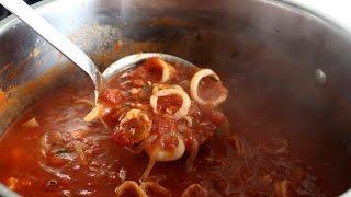 Calamari Marinara - Tender Calamari in Tomato Sauce Recipe