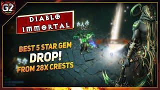 Best 5-Star Gem Pulled From 28x Legendary Crests! | DH - Diablo Immortal