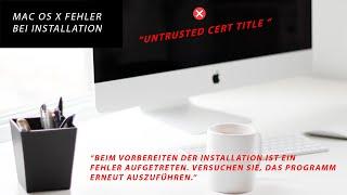 Lösung für Fehler bei Mac OS X Installation "Beim Vorbereiten der Installation ist ein Fehler ..."