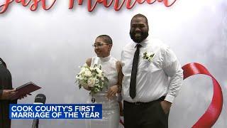 Chicago couple has wedding ceremony as 1st Cook County marriage of 2025