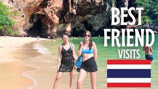 My BEST FRIEND's First Time in THAILAND  Krabi Vlog, Railay Beach, Jodd Fairs Bangkok