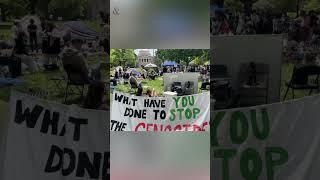 UNC students pitch tents to protest Israel-Hamas war #shorts