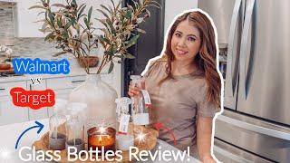 GLASS SPRAY BOTTLES REVIEW || TARGET VS WALMART || NEW GLASS SPRAY BOTTLES 2022