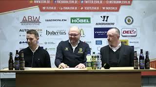 Pressekonferenz ESV Kaufbeuren vs. Selber Wölfe (DEL2 Saison 24-25 30. Spieltag)