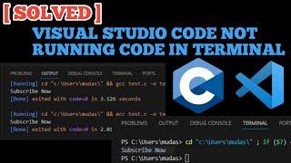 How to Run program In VS Code Terminal | VS Code Terminal not working C/C++