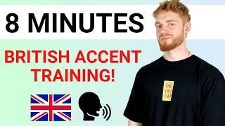 8 Minute British Accent Training Exercise! (Shadowing Technique)