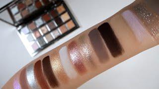 Huda Beauty Icy Nude Palette Swatches Application