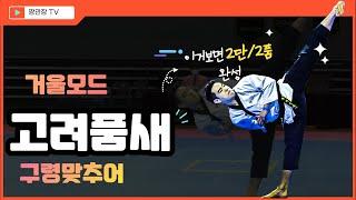 [1품][1단][유품자품새][거울모드] 고려품새 동작이름 구령 #taekwondo #1품 #품새 #고려품새 #koryo #poomsae