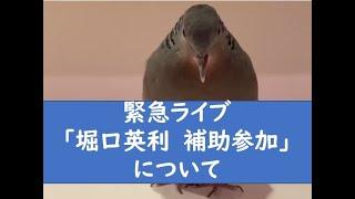 緊急ライブ　「堀口英利　補助参加」について