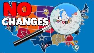 NFL if No Teams Moved Cities or Changed Names