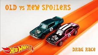 Old vs New Hot Wheels Spoilers King Kuda vs Heavy Chevy Drag race