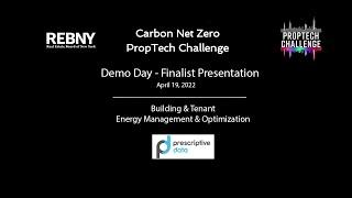 PropTech Challenge - 2022 REBNY Getting to Carbon Net Zero - Demo Day Prescriptive Data Presentation