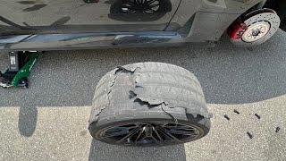 2023 BMW G87 M2, A052 tire delamination at high speed, 9/1/23