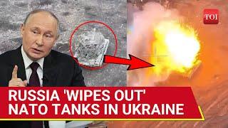 Russian Blows Up NATO Tanks On Cam; Dramatic Footage Out From Ukraine, Kursk | Watch