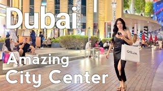 Dubai [4k] Amazing City Center, Downtown Dubai Walking Tour 