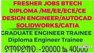 Fresher BTech and diploma Mechanical Engineer jobs/Electrical Engineer job latest jobs 2025Jobseaker