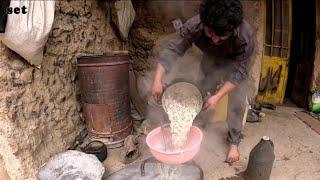 Cooking with Tayeb and making lentil rice (nomadic man)#beautiful #Nomadicfood