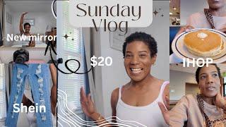 sunday reset | breakfast at ihop, shein haul, walmart shopping & cleaning