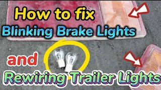 How to fix blinking brake lights and rewiring trailer lights #volvotrucks #trucks #jhulbryansvlog