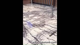 Lilac White / New York White marble flooring