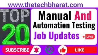 Software testing Jobs 2025 | Manual & Automation Testing | Fresher & Experience Jobs | Tech Bharat