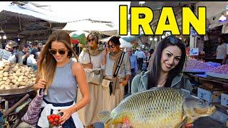 Walking in IRAN Street Market : Darvazeh Kazeroon Fresh Produce & Fish