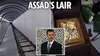 Inside Assad's secret underground escape tunnels as bloodthirsty regime toppled by Syrian rebels