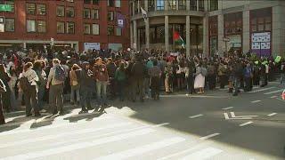 Pro-Palestinian protesters defy NYU deadline to leave campus plaza