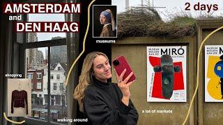 AMSTERDAM and DEN HAAG  | 2 day SOLO TRIP | shopping, vintage markets, museums