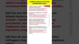 Compliance Officer Interview Questions and Answers