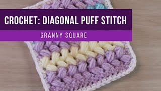 BRAIDED PUFF Stitch GRANNY Square | EASY Crochet