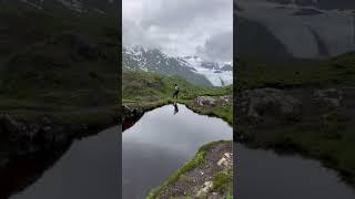 Hiking in Alaska wilderness