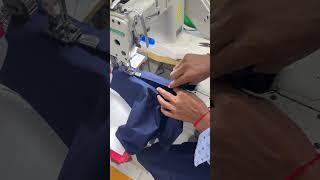 Double needle overlock stitching completes a single piece in 22 seconds