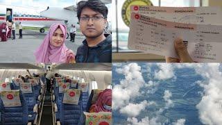 Barishal To Dhaka Flight Experience II  Bangladesh Biman II Dash 8Q Plane || Rehnuma Tarannum