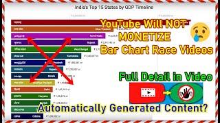 YouTube will NOT MONETIZE Racing Bar Chart | Data Visualization Video | Reused Content