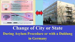 Change of your City or State during asylum procedure or with a Duldung in Germany