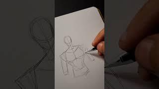 How To Draw Full Body Sketch   #shorts