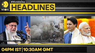 Khamenei Vows Response To Israeli Strikes | India Summons Canadian Official | WION Headlines