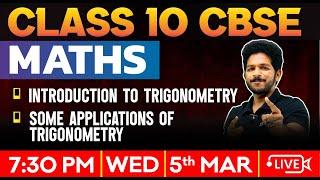 CBSE Class 10 Maths | Introduction To Trigonometry | Some Applications Of Trigonometry | Exam Winner